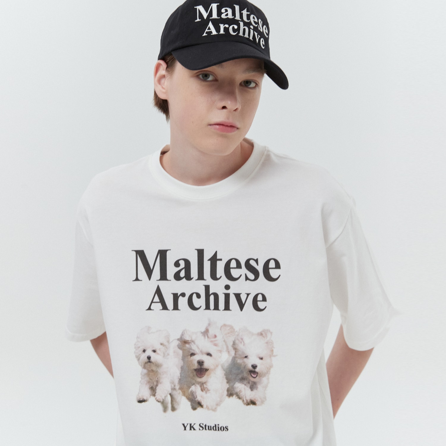 Maltese archive half sleeve tshirt WHITE