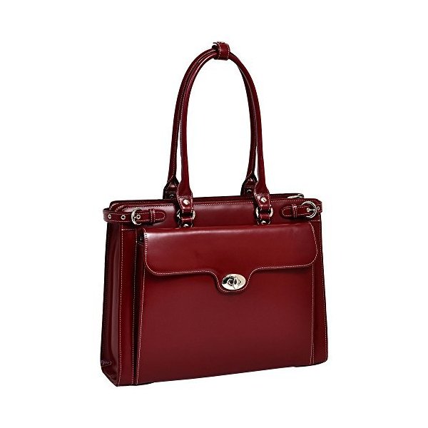 McKlein - Red Winnetka Ladies Briefcase with Removable Sleeve 並行輸入品