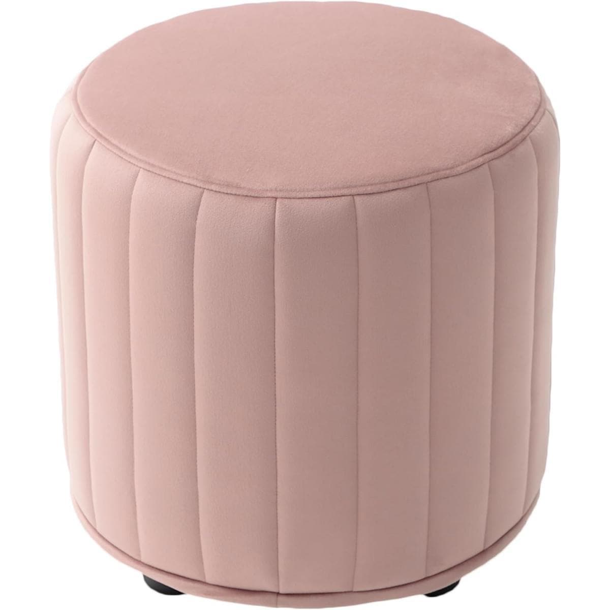【I】セルタン 丸型 スツール オットマン スモーキーピンク くすみカラー サイドテーブル CELLUTANE 【受注生産品】A1239a-a-721PIK【代引不可/沖縄