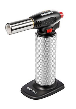 Chefman Culinary Torch Refillable Butane - Cooking Kitchen Blow Torch w/Safety Lock & Adjustable Fla