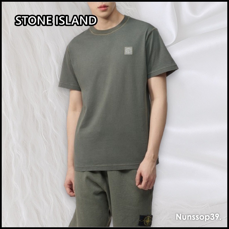 STONE ISLAND ピサト エフェクト ロゴ パッチ Tシャツ