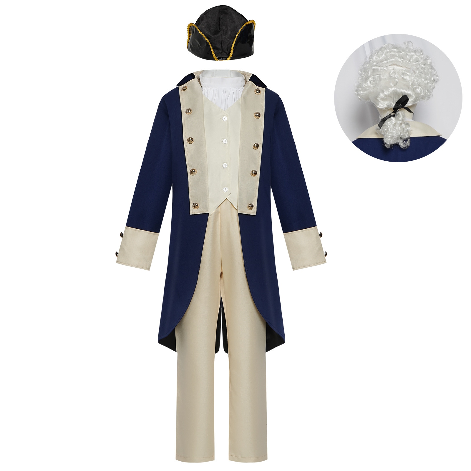 子供男性大統領はドレスハロウィーン蒸気パンク制服コスプレ服を演じます