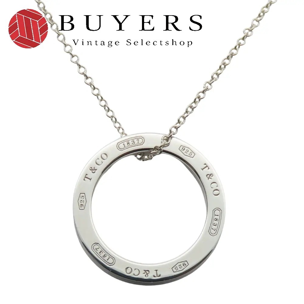 中古 ネックレス 1837 サークル シルバー925 約3.7g シルバー アクセサリー レディース 女性