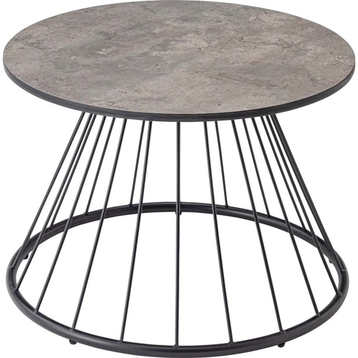 テーブル PT-341GY ラウンドテーブル 丸 サイドテーブル ストーン柄 石目調 スチール アイアン 北欧 モダン インダストリアル シンプル カフェ おしゃれ リビング ショップ 店舗