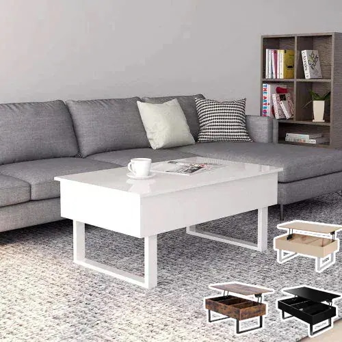 昇降42-64cm 収納 組み立て簡単 ローテーブル 折りたたみ 木製昇降テーブル センターテーブル 幅110cm