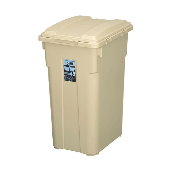 （まとめ） 新輝合成TONBO 連結カラー分別ペール 45L カーキベージュ 02067-5 1台 [x3セット]