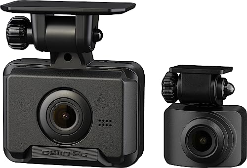 コムテック ドライブレコーダー ZDR043 前後2カメラ コンパクト 前後200万画素 Full HD GPS搭載 32GBmicroSDカード付属 後続車両接近お知らせ機能搭載 駐車監視機能 高速