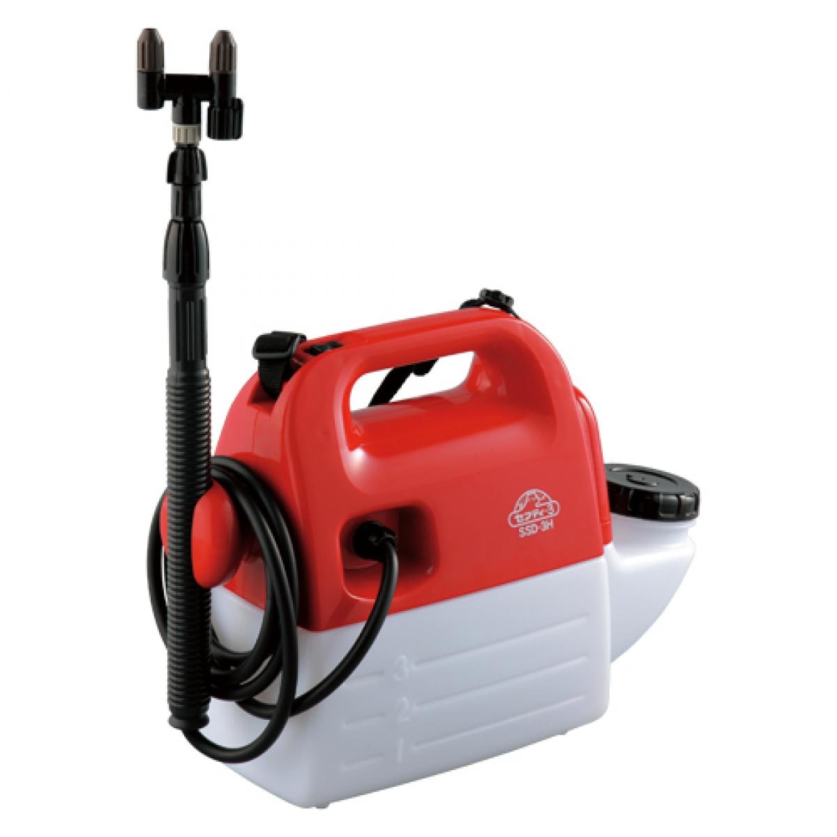 セフティー3 ハイパワー 電池式 噴霧器 3L ホース1.7m ノズル40~90cm 1頭2頭切替 SSD-3H 噴霧 ミクロの霧 均一噴霧