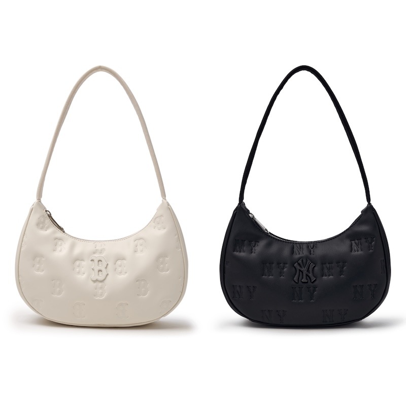 3ABQS024N韓国限定販売 クラシック モノグラム ニュー エンボ ホボバッグ ボストン レッドソックス