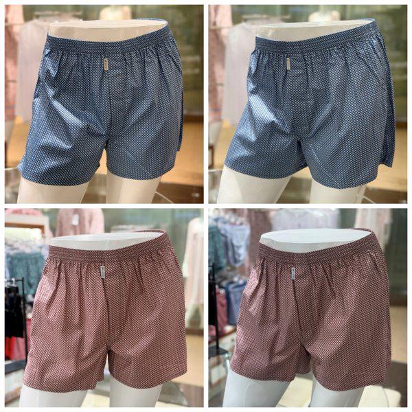男性 綿100水 幾何学模様 トランクセット (WMP5429)