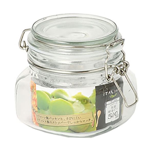 [5セット] パール金属 イタリアーナ 角型保存ビン500ml MMT10098X5