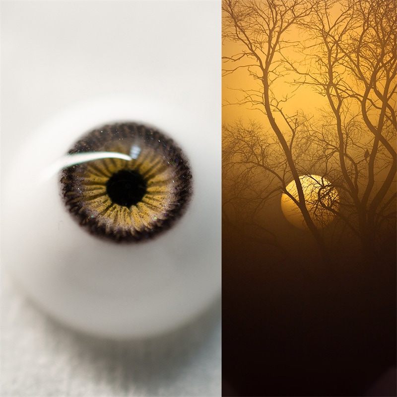 BJD ドールアイ ドール用 レジンアイ 『日暮ブラウン』 石膏アイ 10/12/14/16/18/20/22/24mm SD/MSD/幼SD人形用アイ