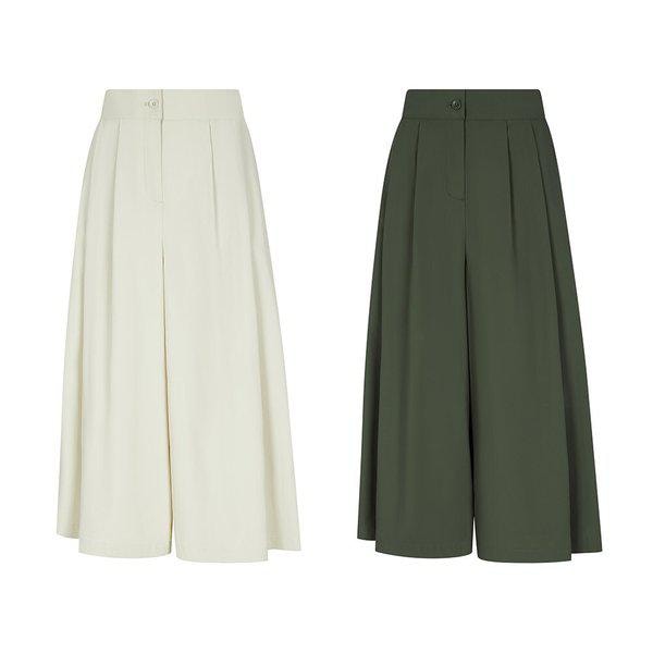 女性 春 伸縮性 スカートのようなワイド 8分丈 登山パンツ 2491PK753W