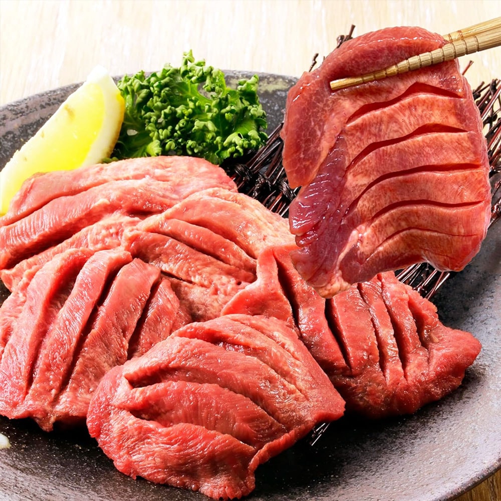 厚切り 牛タン スライス 1kg (500g×2パック) 切れ目入り 塩味 肉厚 焼肉 BBQ 焼き肉 味付き肉 大容量 冷凍 肉 牛肉