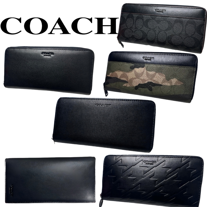 翌日発送 COACH 長財布 コーチ 財布 ロングジップウォレット アコーディオン 財布 メンズ プレゼント 新品