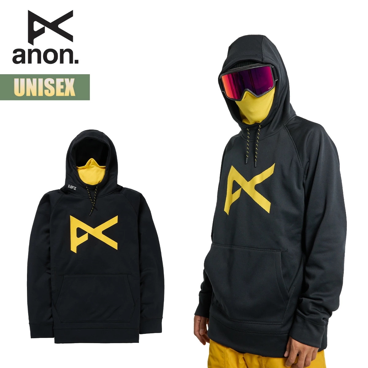 アノン MFI パーカー 24-25 Anon MFI プルオーバー フーディー W25JP-222071 MFI Pullover Hoodie フェイスマスク付きパーカー スノーボードウェア 15,840円