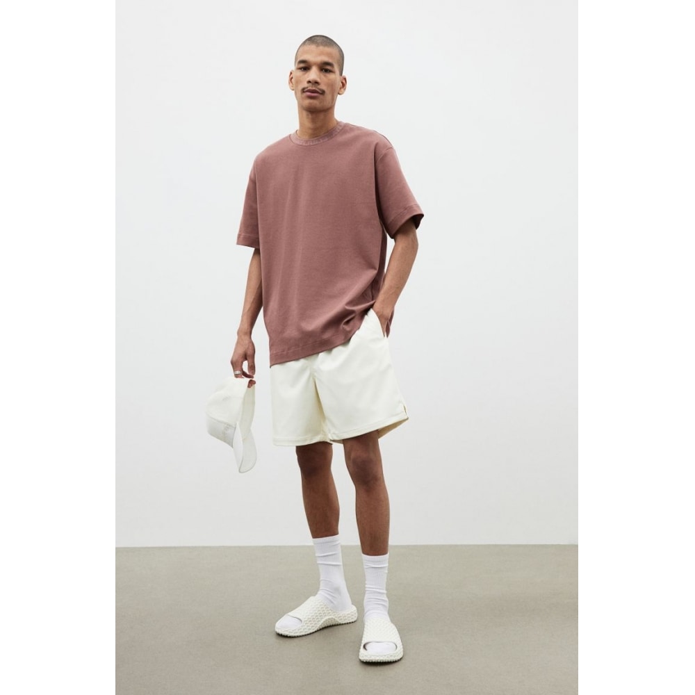 H&M ルーズフィット T シャツブリックレッド 5,298円