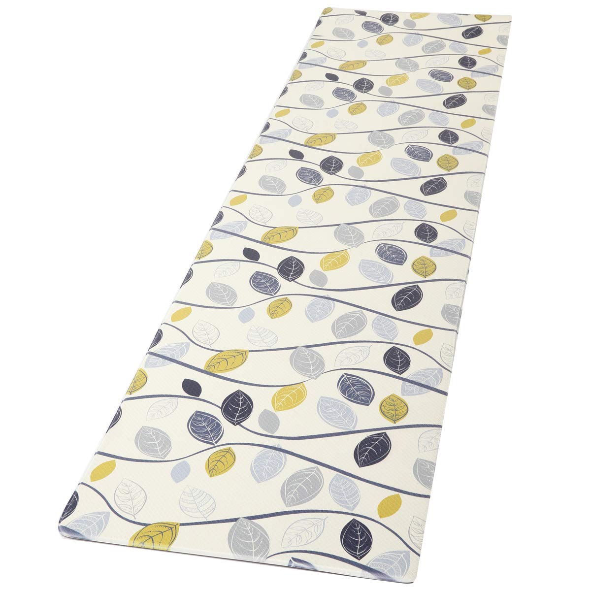 Ashmore キッチンマット 拭ける台所マ ット PVCロング床マット 撥水 おしゃれ 滑り止め 抗菌 防炎 厚さ10mm お手入れ簡単 約45cm*240cm リーフ 4,685円