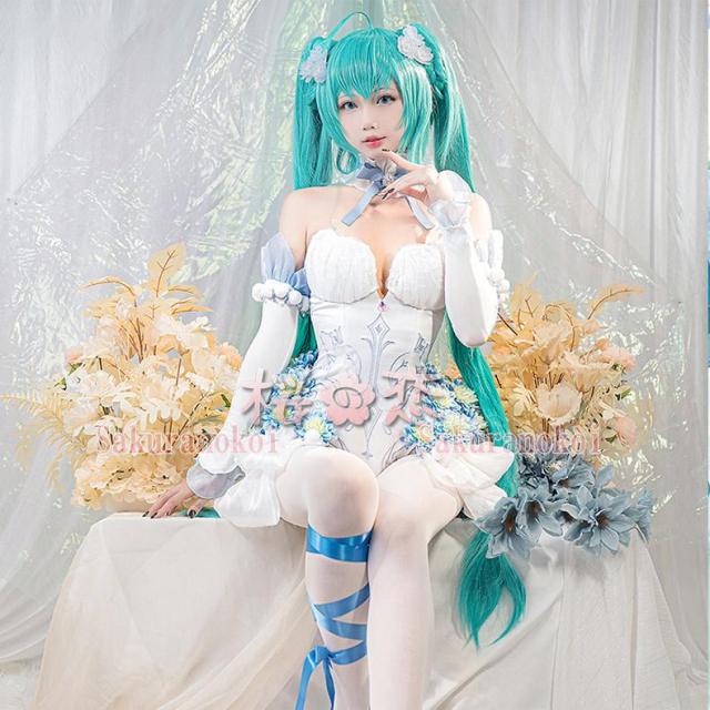 初音ミク　学園祭 文化祭 コスプレ衣装 靴 ブーツ ウィッグ 道具 コスチューム cosplay パーティー イベントuw1674