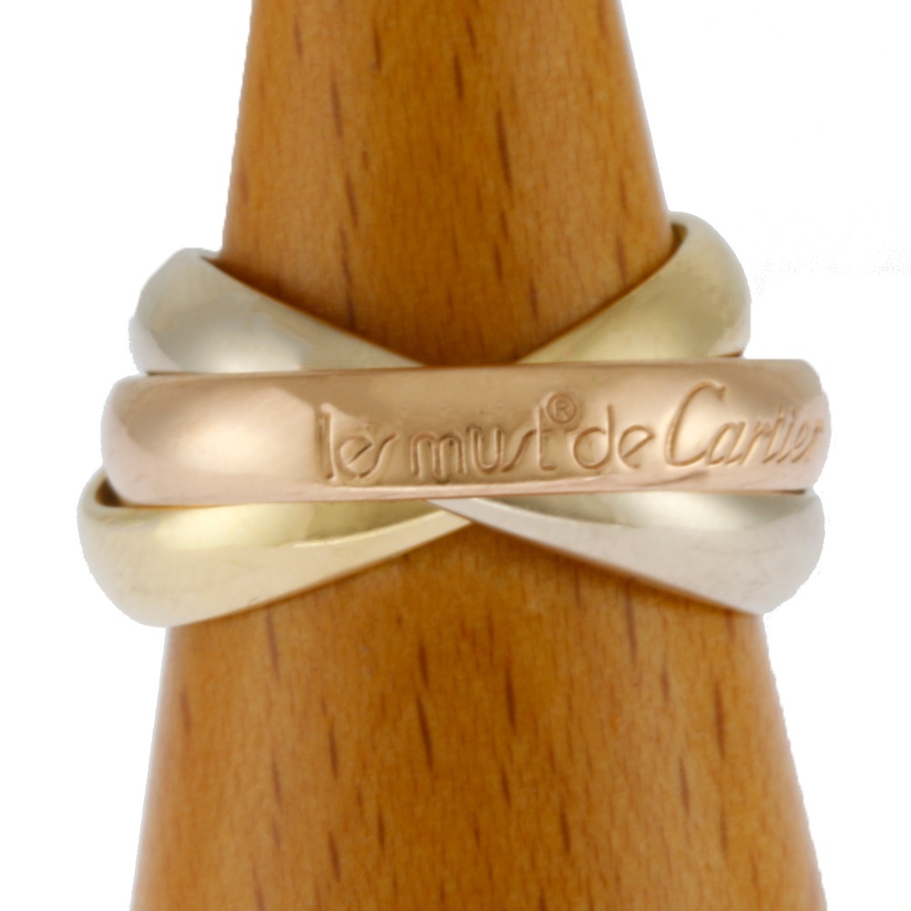 カルティエ トリニティ リング 指輪 8.5号 18金 K18イエローゴールド CARTIER 中古 美品 90,750円