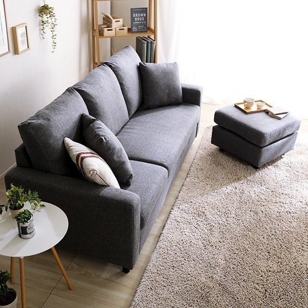 レイアウト自在！ ３人掛けカウチソファ ポケットコイル入り 選べる８色 26,515円