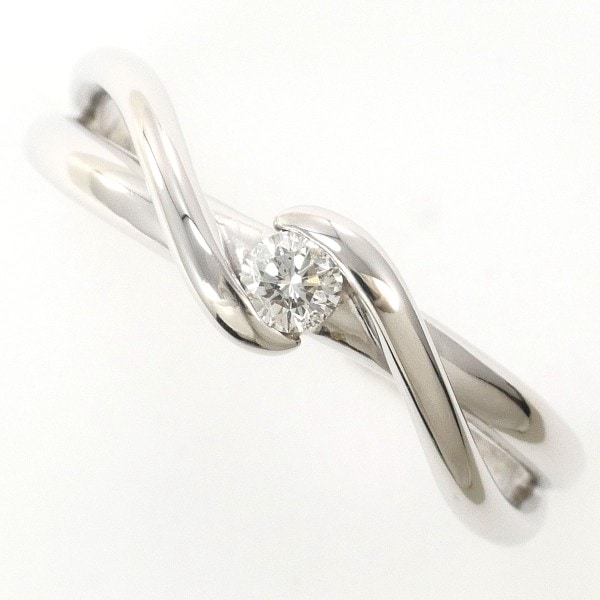 K18 18金 WG ホワイトゴールド リング 指輪 8.5号 ダイヤ 0.07 ジュエリー 中古