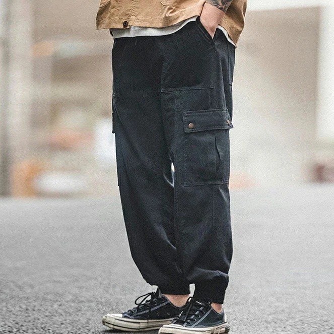 1月の デザインがおしゃれ エルゴノミクスカーゴパンツ メンズ 大きいサイズ イージーパンツ 無地 ゆったり ウエストゴム ワークパンツ カーゴ パンツ ワークパンツ カーゴ パンツ ボトムス