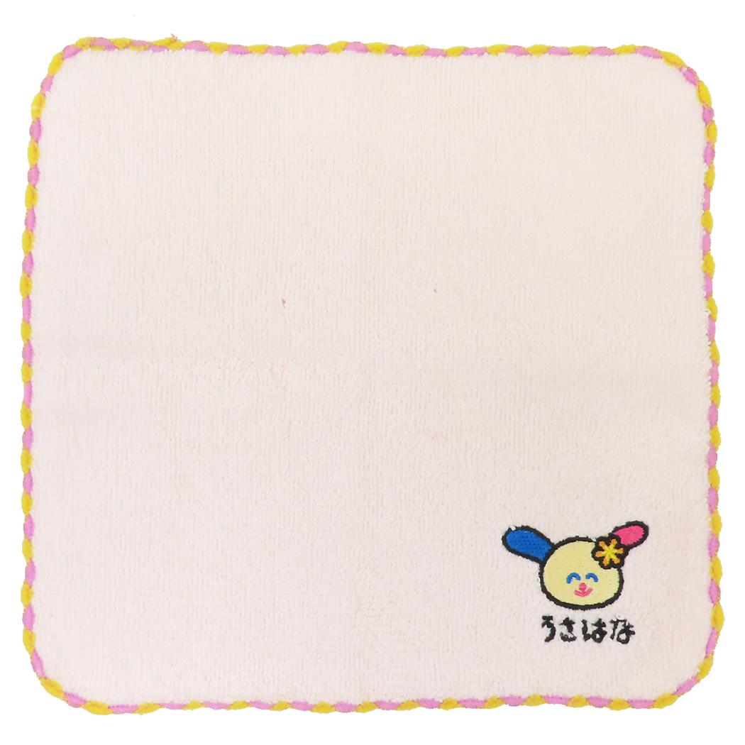 Qoo10] サンリオ ウサハナ ミニタオル ワンポイント刺繍ハ