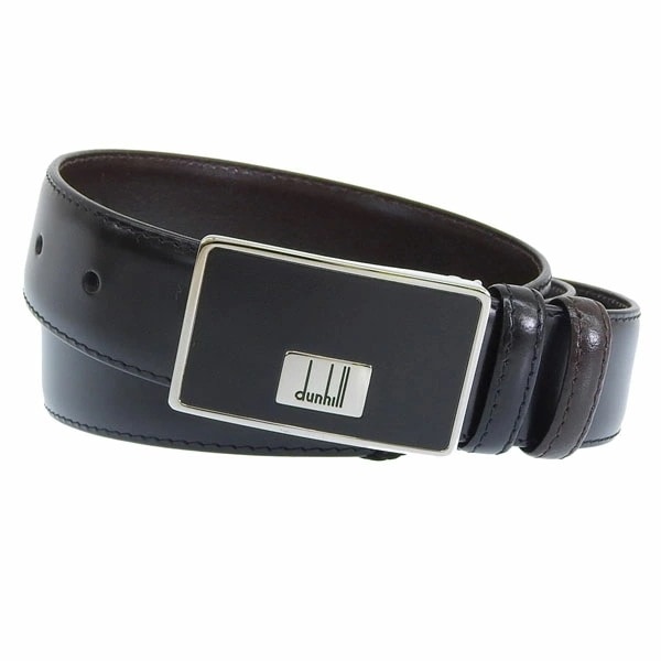 [訳ありアウトレット] ダンヒル ベルト メンズ レザー 本革 ビジネス ブラック BELT PALLADIUM PLATE LEATHER BPV080A42 dunhill bpv080a42