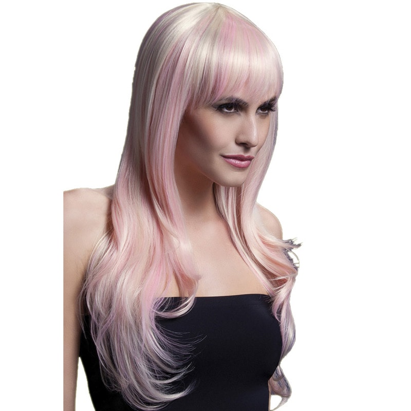 コスプレ 仮装 フィーバーシエナウィッグ 66cm ロングフェザー ブロンドキャンディー 【 コスプレ 衣装 ハロウィン パーティーグッズ かぶりもの ウィッグ かつら ハロウィン 衣装 プチ仮装 変