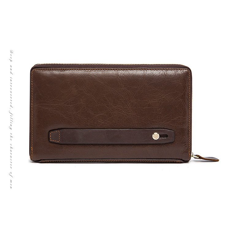 メンズ 財布 本革 クラッチバッグ 長財布 カジュアル 軽量 紙幣入れ カード入れ ギフト ビジネス 誕生日 プレゼント ファスナー式 大容量