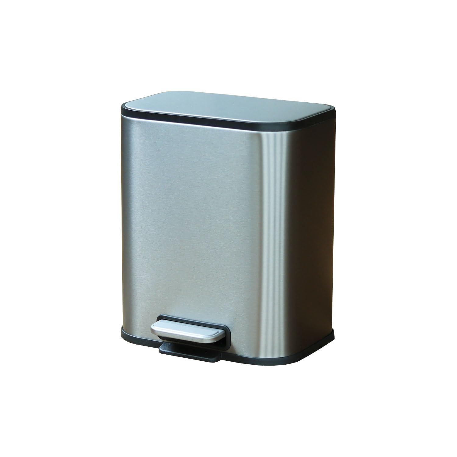 20L ダストボックス 塵箱 ゴミ箱 幅37 奥行30 高さ43 奥浅 スリム 指紋がつきにくい ステンレス インナーボックス ペダル付 レクト