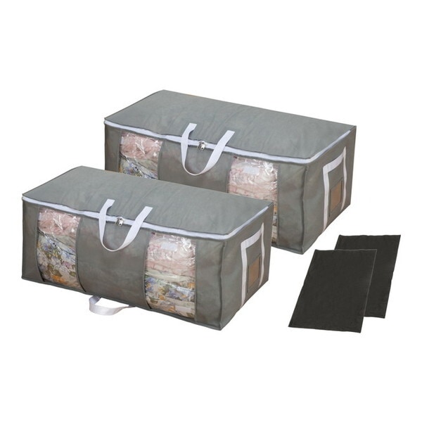 ファミリー・ライフ ファミラ 掃除機のいらない圧縮収納ボックス2個+竹炭シートセット(04384) メーカー直送