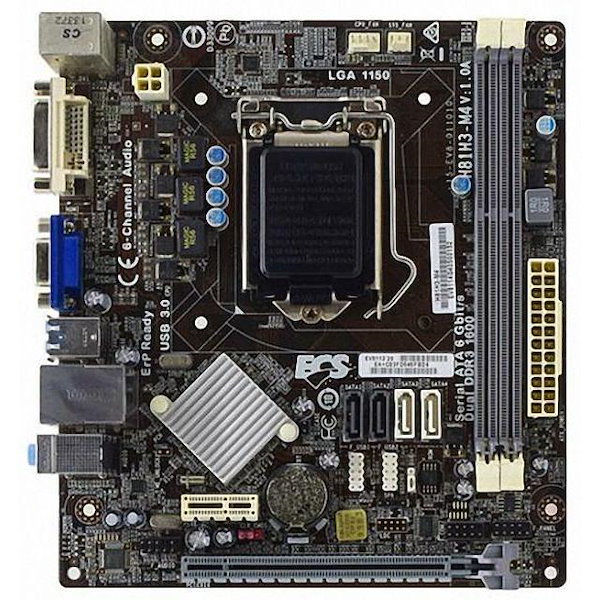 ECS H81H3-M4 V1.0A Intel H81 LGA1150 DDR3-1600 16GB SATA Gigabit LAN HDMI VGA Motherboard