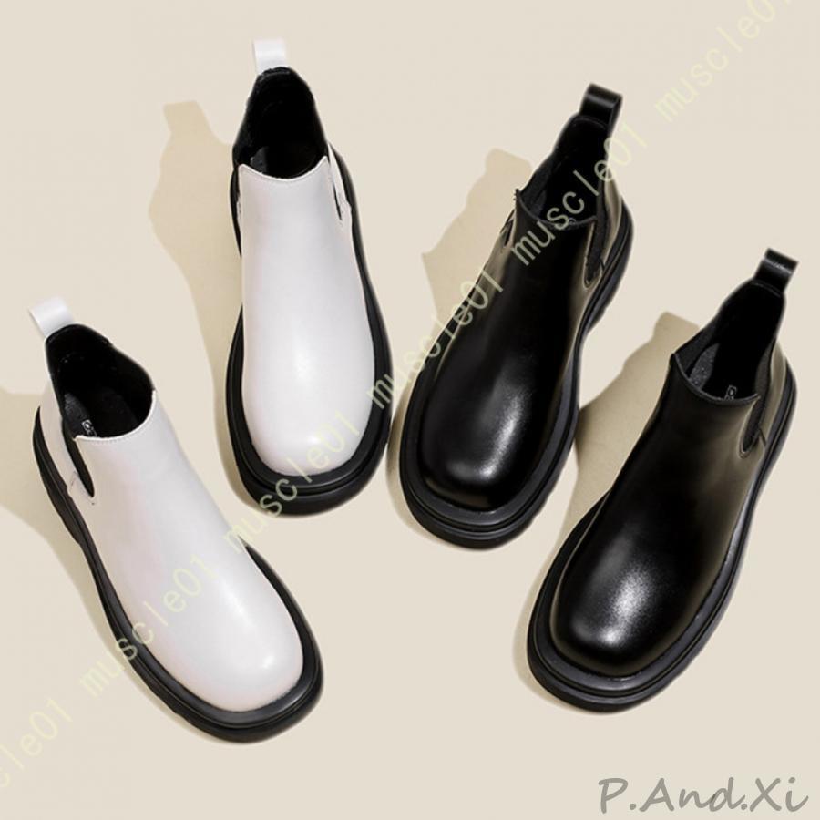 おしゃれ サイドゴアブーツ レディース チェルシーブーツ 厚底 レディース ショートブーツ アンクルブーツ カジュアルブーツ 秋冬靴 大きいサイズ 通勤