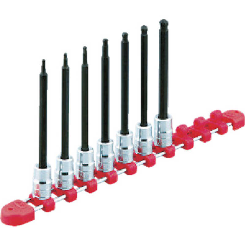 KTC　9.5sq.ロングボールポイントヘキサゴンビットソケットセット7コ組　TBT3L07BPBH