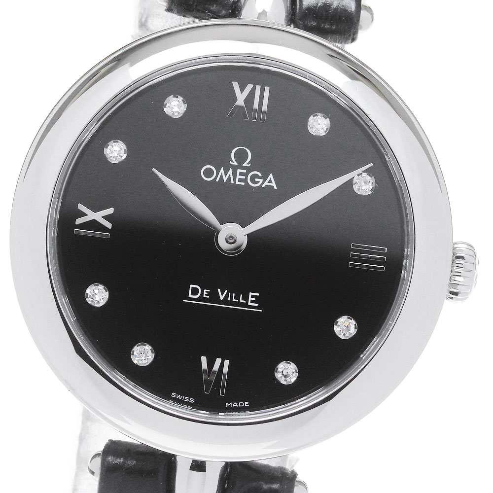 オメガ OMEGA 424.13.27.60.51.001 デビル プレステージ デュードロップ 8Pダイヤ クォーツ レディース 良品 箱・保証書付き_860930【中古】 96,415円