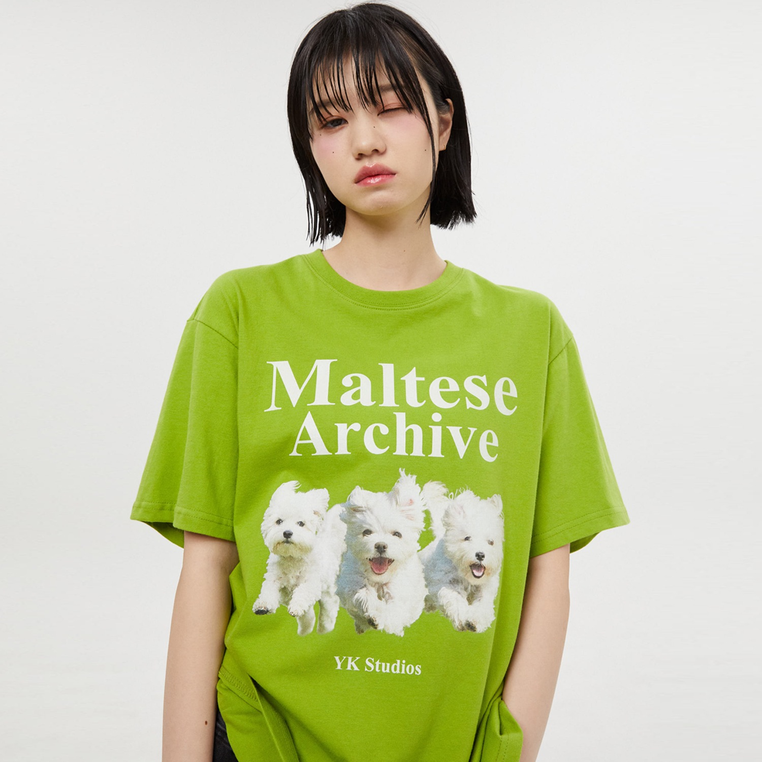 Maltese archive half sleeve tshirts YELLOW GREEN
