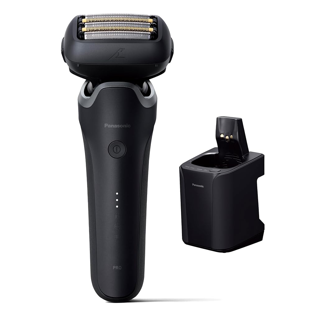 パナソニック シェーバー ラムダッシュ PRO 5枚刃 電動 髭剃り メンズ ラムダッシュAI 全自動洗浄充電器 ES-L570D-K 黒