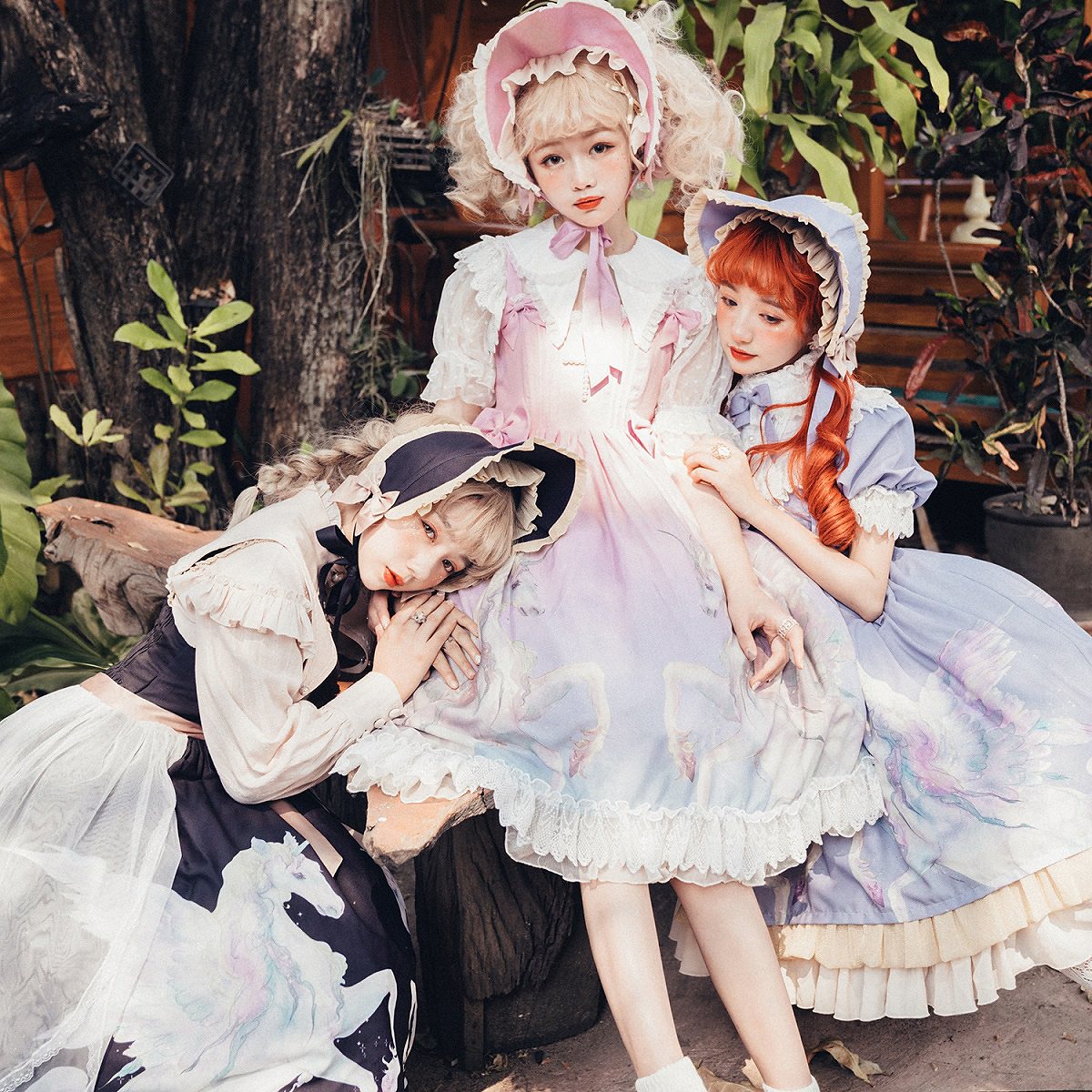 Heartbeatsロリータユニコーンclaシリーズ1タイプポジティブウエストJSK lolita春夏ノースリーブワンピース