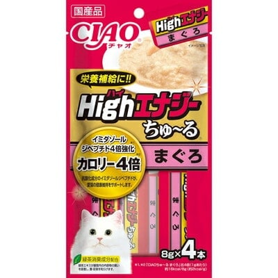 【24個セット】いなばペットフード CIAOHighEnergyちゅーる まぐろ8g×4P