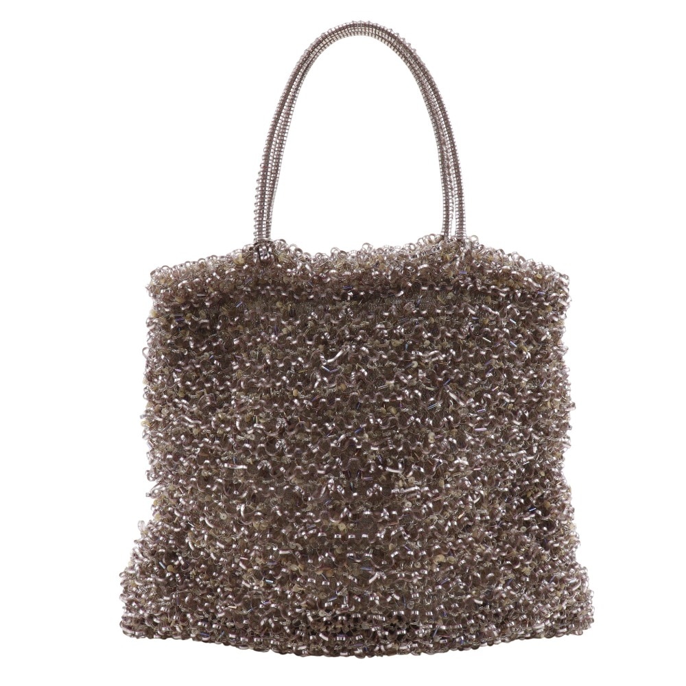 ハンドバッグ ワイヤーコード シルバー レディース 中古品 A-ランク