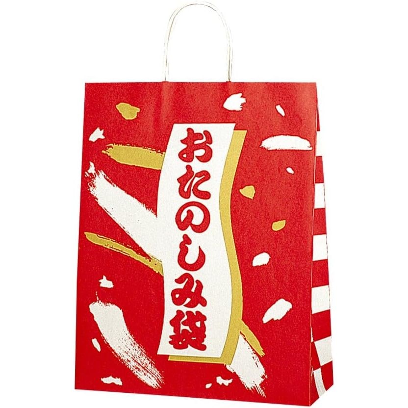 （まとめ買い）シモジマ HEIKO 紙袋 福袋 25チャームバッグ 25CB 2才 おたのしみ袋A 50枚 幅320xマチ115x高410mm 003221500 [x3セット]