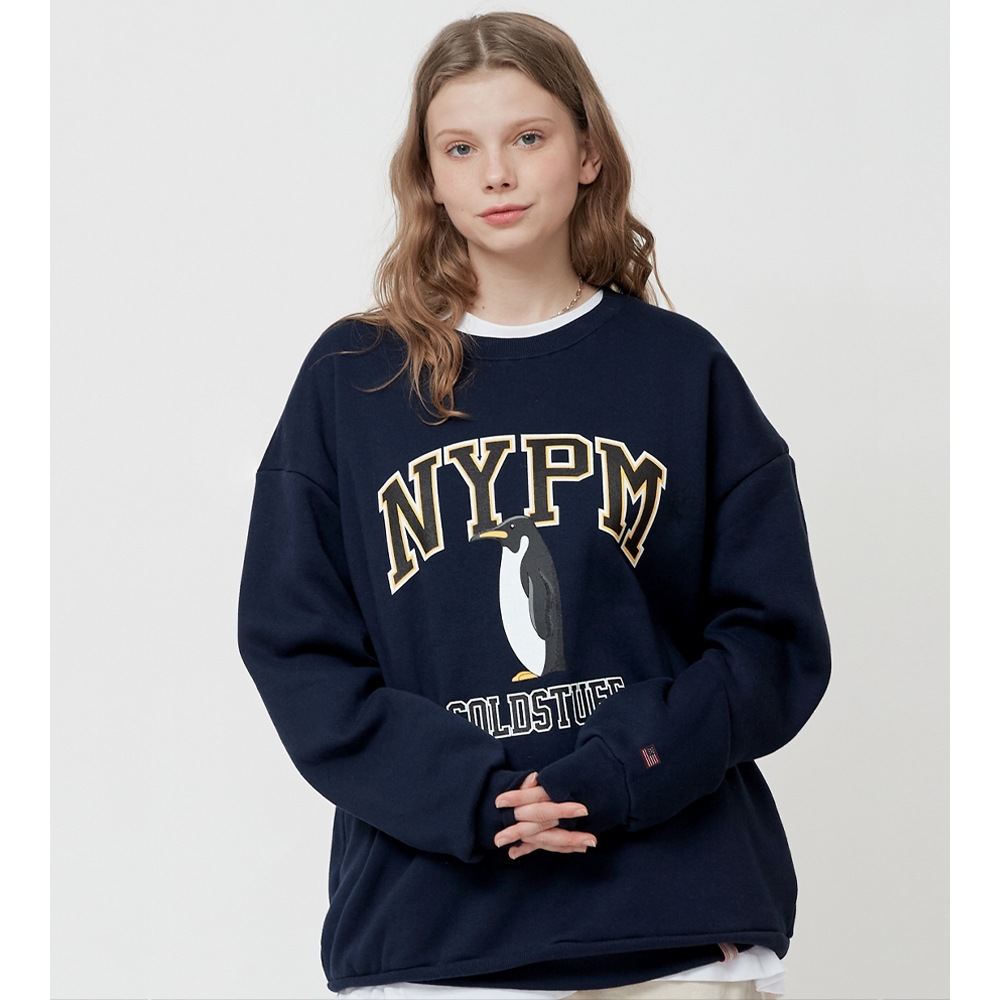 NASTY PALMフィーダースグラフィックオーバーフィットスウェットシャツネイビー