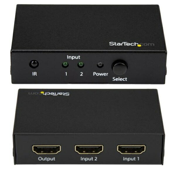 StarTech.com [VS221HD20] 2入力1出力HDMIディスプレイ切替器/スイッチャ