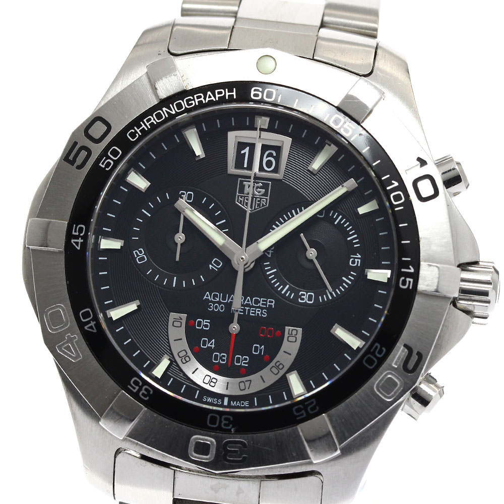 タグホイヤー TAG HEUER CAF101A.BA0821 アクアレーサー グランドデイト クォーツ メンズ 保証書付き_889715【中古】 133,600円