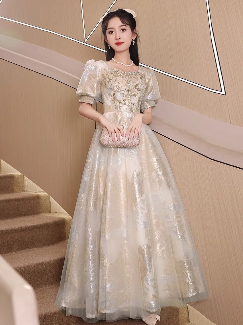 女の子のためのエレガントな小さなイブニングドレス成人芸術試験ドレスドレス冬卒業ボーカル 5,306円