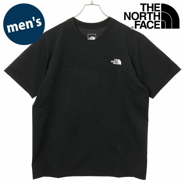 メール便 ショートスリーブテッククルー [NT22599-K] メンズ TNF アウトドア トップス 半袖Tシャツ 抗菌防臭 ブラック 正規取扱店