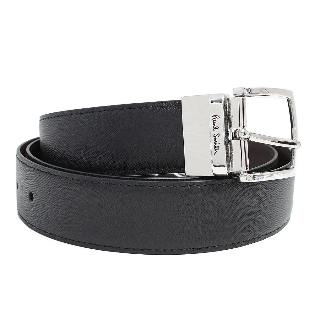 PS ベルト M1A-4437-BCUT-78 メンズ ブラック ブラウン シルバー