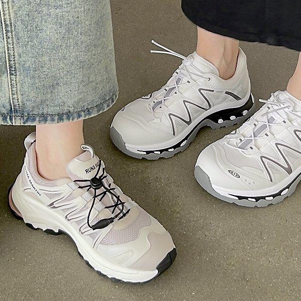 牛革コンビメッシュ 女性 レディース スリッポン スニーカー 3cm rumt193 1_P348084700